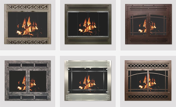 six different fireplace faces to update a fireplace