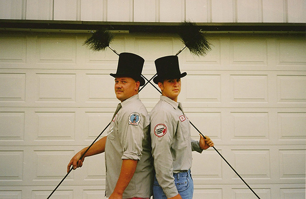 Kevon H. Binder, founder of Doctor Flue, with son, Kevon R. Binder.