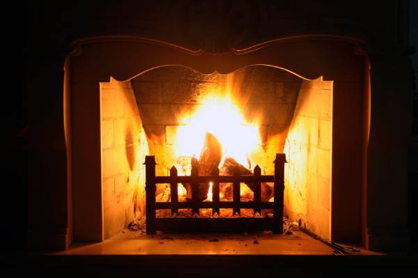 A properly built fireplace fire