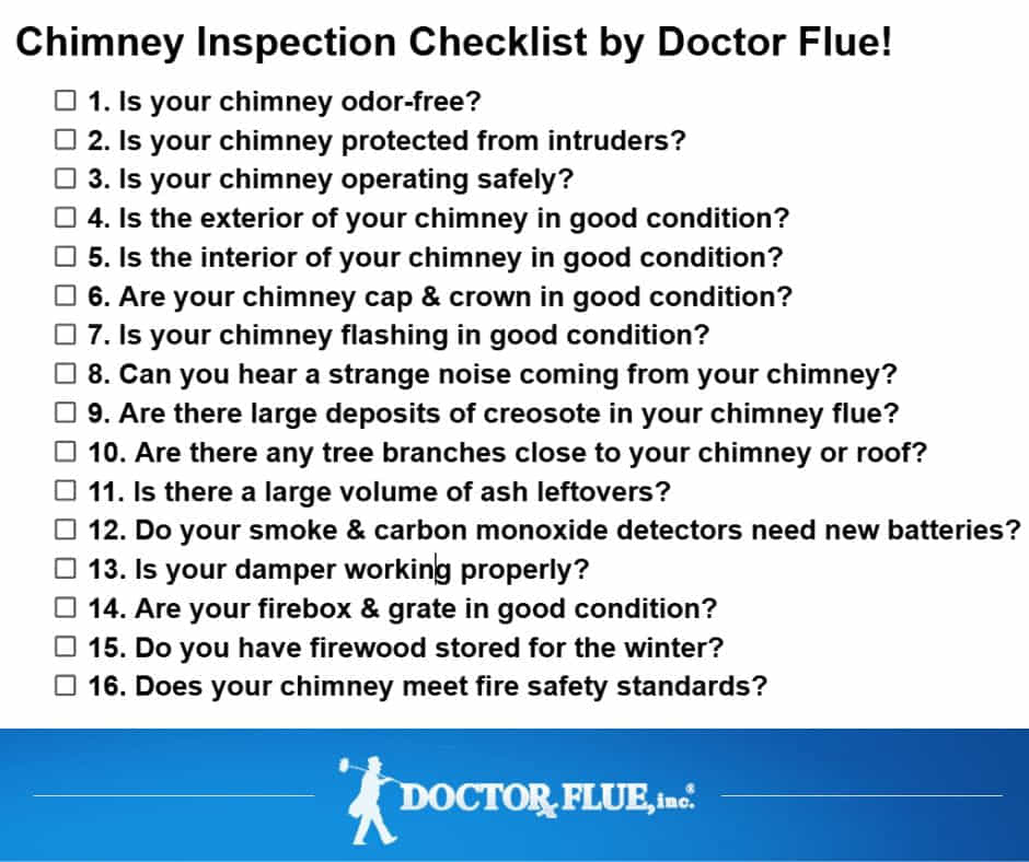 Chimney inspection checklist by Doctor Flue