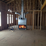 Doctor Flue installing a wood fireplace