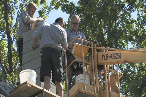 Doctor Flue crew working on Stephanie’s chimney