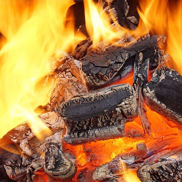 charcoal burning in fireplace | Doctor Flue