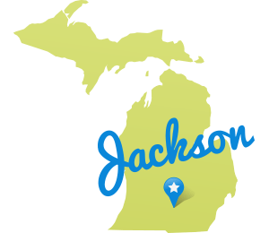 Map of Jackson, Michigan