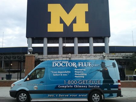 Doctor Flue visits the University of Michigan in Ann Arbor
