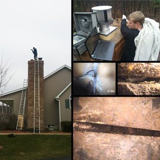 Doctor Flue video inspection camera used to check a chimney's lining